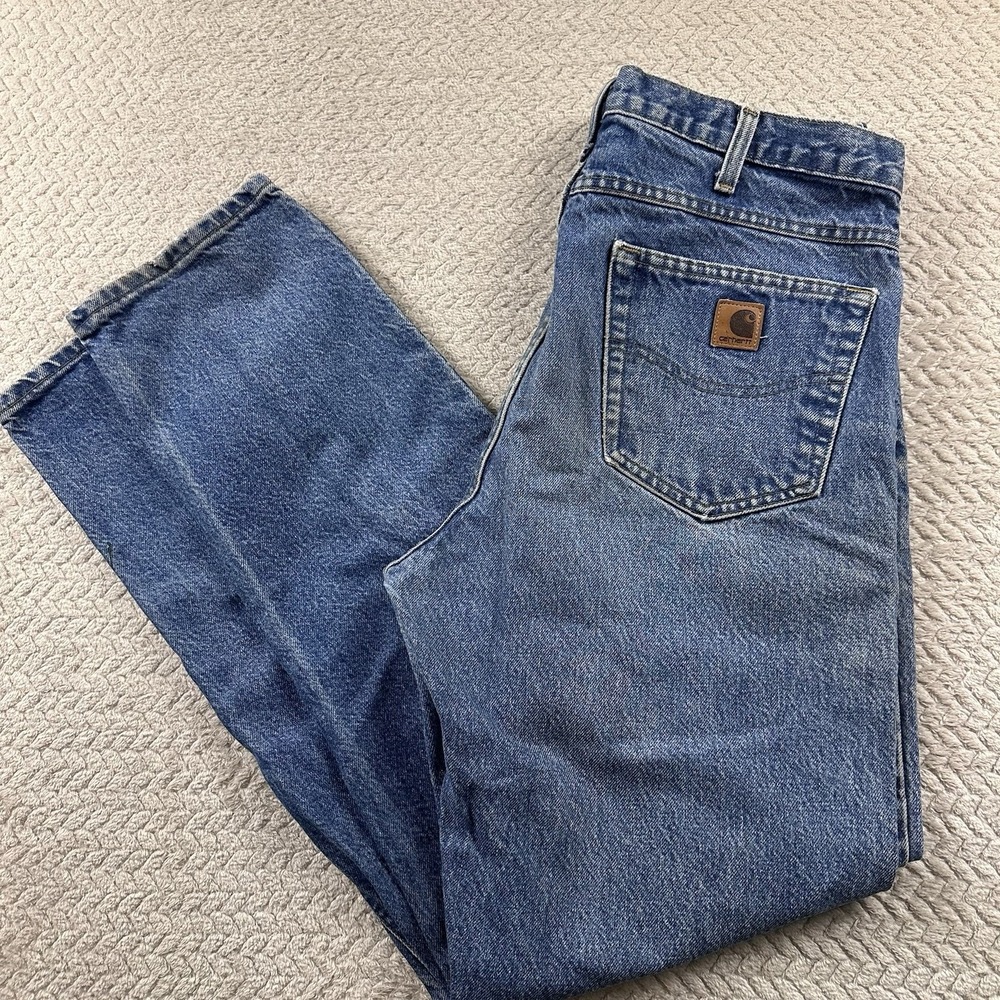 VTG Carhartt Jeans Mens 36x34 Made in USA Jeans Pants Workwear (34x33 Actual) - Picture 14 of 15